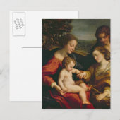 Carte Postale Le mariage mystique de Sainte Catherine de (Devant / Derrière)