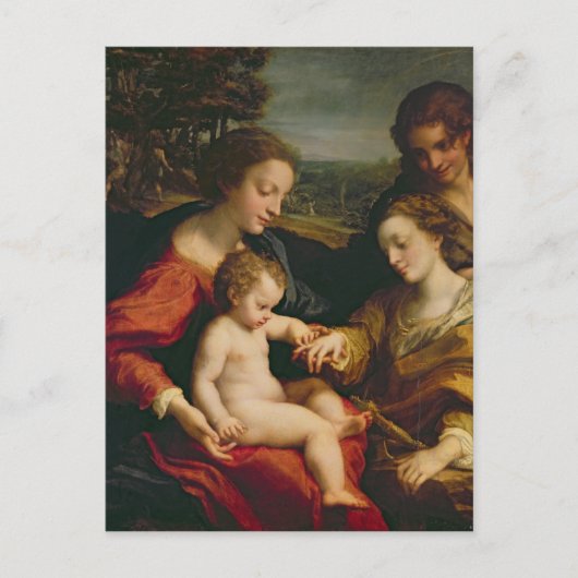 Carte Postale Le mariage mystique de Sainte Catherine de (Devant)