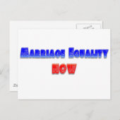 Carte Postale Le mariage pour tous maintenant ! (Devant / Derrière)