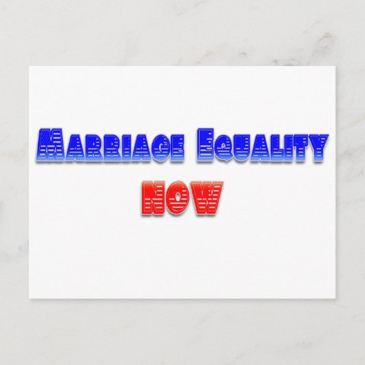 Carte Postale Le mariage pour tous maintenant ! (Devant)