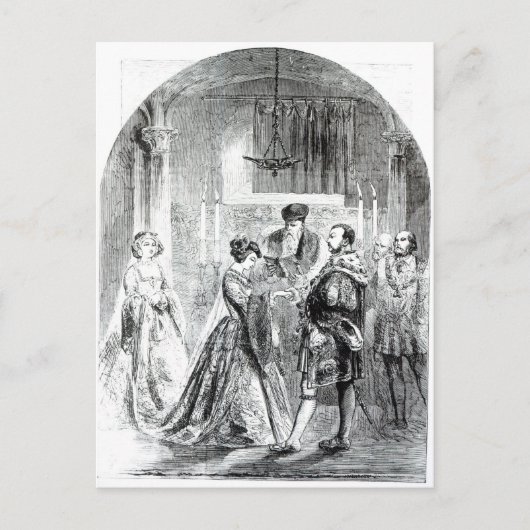 Carte Postale Le mariage privé d'Anne Boleyn (Devant)