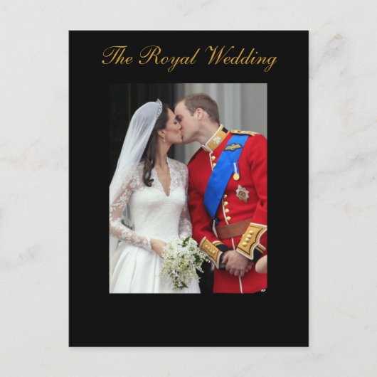 Carte Postale Le Mariage royal du prince William Kate Middleton (Devant)