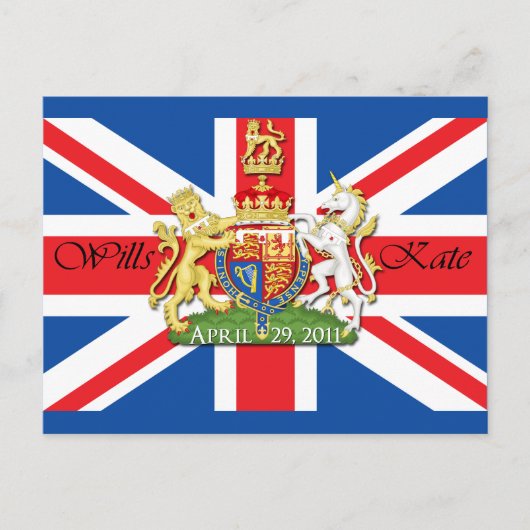 Carte Postale Le Mariage royal Wills et Kate (Devant)