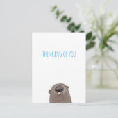 Carte postale 'Le marmotte pense à vous' (Debout devant)