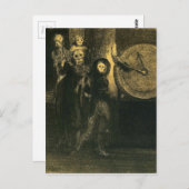 Carte Postale Le masque de la mort rouge par Odilon Redon (Devant / Derrière)