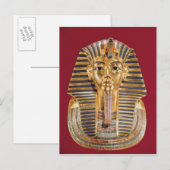Carte Postale Le masque funéraire de Toutankhamon (Devant / Derrière)