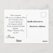 Carte Postale Le massage de la Saint Valentin (Dos)