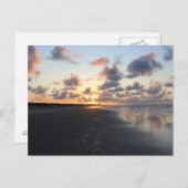 Carte Postale Le matin de la plage du soleil (Devant / Derrière)