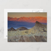 Carte Postale Le matin, premier feu sur Zabriskie Point et (Devant / Derrière)