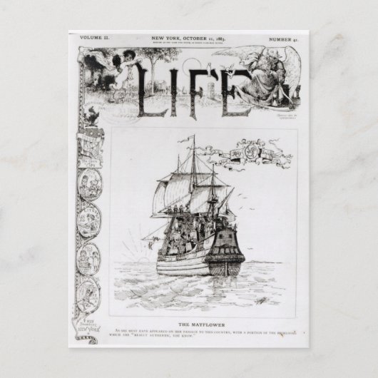 Carte Postale Le Mayflower, couverture de 'Life' (Devant)