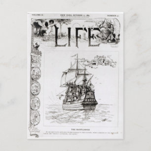Carte Postale Le Mayflower, couverture de 'Life'
