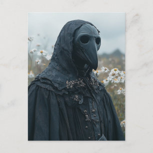 Carte Postale Le médecin de la peste effrayant dans la prairie