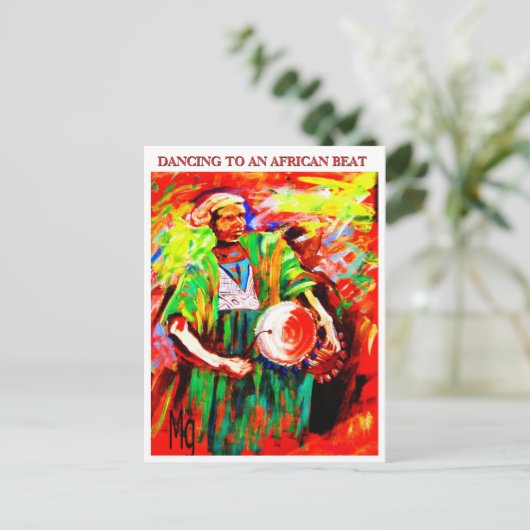 CARTE POSTALE LE MÉDICATEUR MAN 2, DANSER À UN BATTRE AFRICAIN (Debout devant)