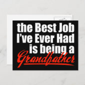 Carte Postale Le meilleur emploi est être grand-père (Devant / Derrière)