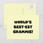 Carte Postale Le Meilleur-est cadeaux noirs ou blancs de Grammie (Devant / Derrière)