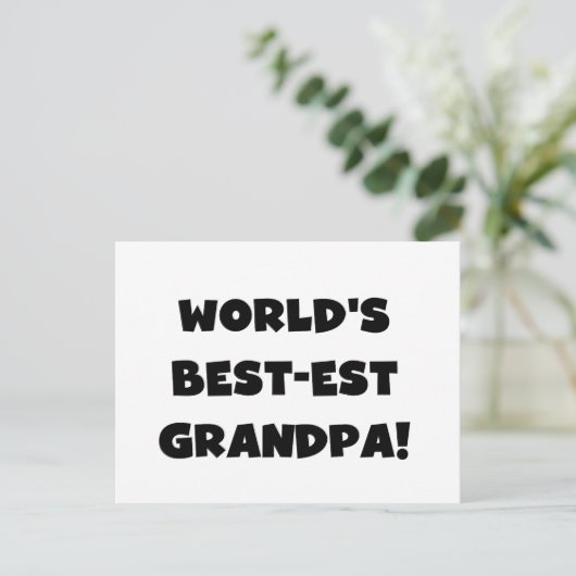 Carte Postale Le meilleur grand-père du monde en noir ou blanc (Debout devant)