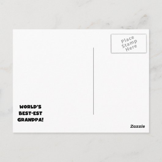 Carte Postale Le meilleur grand-père du monde en noir ou blanc (Dos)