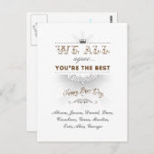 Carte Postale Le meilleur jour de la fête du patron (Devant / Derrière)