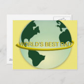 Carte Postale "Le meilleur papa du monde" (Devant / Derrière)
