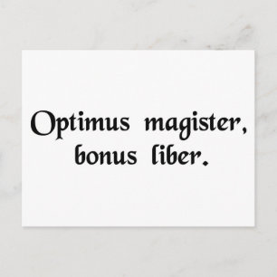 Carte Postale Le meilleur professeur est un bon livre.