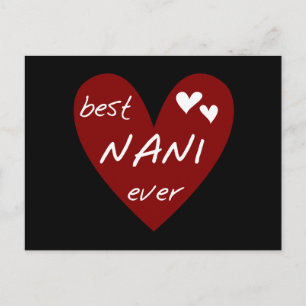 Carte Postale Le meilleurs T-shirts et cadeaux de Nani de coeur