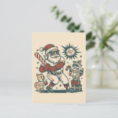 Carte Postale Le mème de baseball de Noël 67 de Santa (Debout devant)