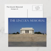Carte Postale Le mémorial de Lincoln (Devant / Derrière)
