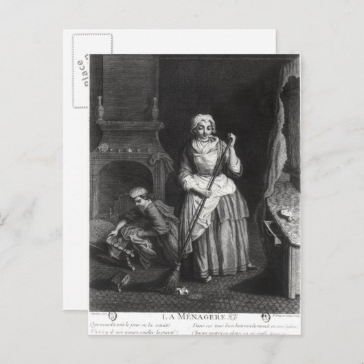 Carte Postale Le ménagère (Devant / Derrière)