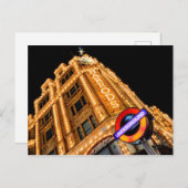 Carte Postale Le Métro De Harrods (Devant / Derrière)
