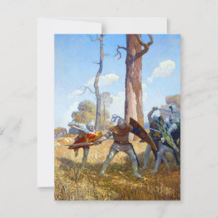 Carte Postale Le meurtre de Sir Lamorak, vers 1922 par N.C. Wyet