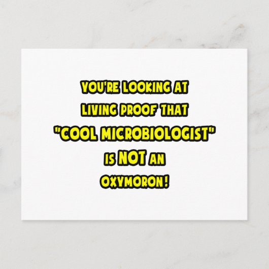 Carte Postale Le microbiologiste cool n'est pas un oxymoron (Devant)