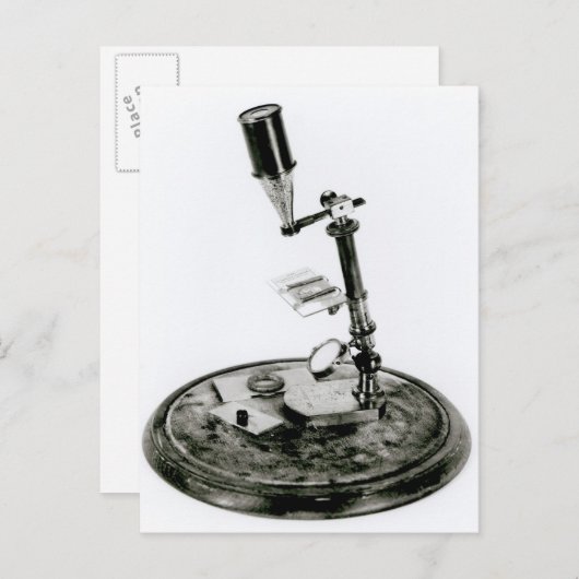 Carte Postale Le microscope de Darwin (Devant / Derrière)