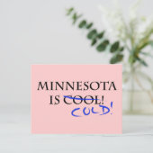 Carte Postale Le Minnesota est Cool - et froid ! (Debout devant)