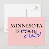Carte Postale Le Minnesota est Cool - et froid ! (Devant / Derrière)