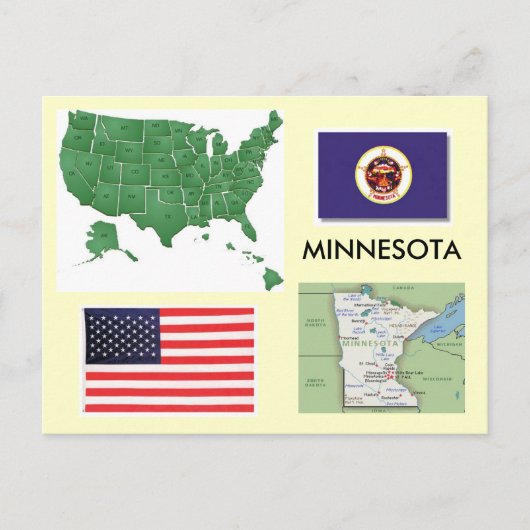Carte Postale Le Minnesota, Etats-Unis (Devant)