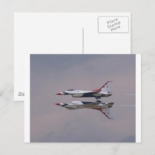 Carte Postale Le miroir de Thunderbird volent par (Devant / Derrière)