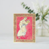 Carte Postale Le moine Ruodprehet présentant son livre (Debout devant)