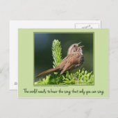 Carte Postale Le monde a besoin de...Carte postale inspirante (Devant / Derrière)