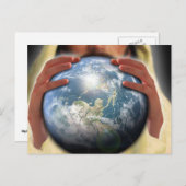 Carte Postale Le monde entier dans ses mains (Devant / Derrière)