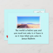 Carte Postale Le monde est devant vous (Devant / Derrière)