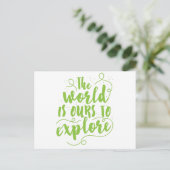 Carte Postale le monde est le nôtre à explorer (Debout devant)