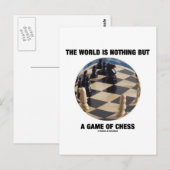Carte Postale Le Monde N'Est Qu'Un Jeu D'Échecs (Devant / Derrière)