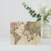 Carte Postale Le monde sur la projection de Mercator (Debout devant)