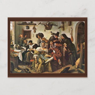 Carte Postale Le Monde Topsy-Turvy Par Steen Jan (Meilleure Qual