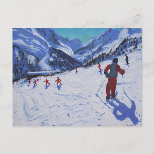 Carte Postale Le moniteur de ski Mottaret (Devant)