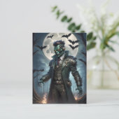 Carte Postale Le monstre de Halloween Steampunk Frankenstein (Debout devant)