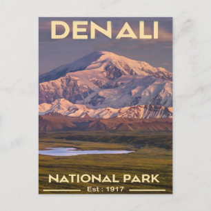 Carte Postale Le mont de l'Alaska du parc national Denali