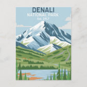 Carte Postale Le mont de l'Alaska du parc national Denali (Devant)