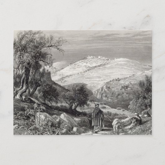 Carte Postale Le mont des Oliviers, du mont Sion (Devant)