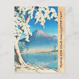 Carte Postale Le mont Fuji après la neige Hasui Kawase scène de